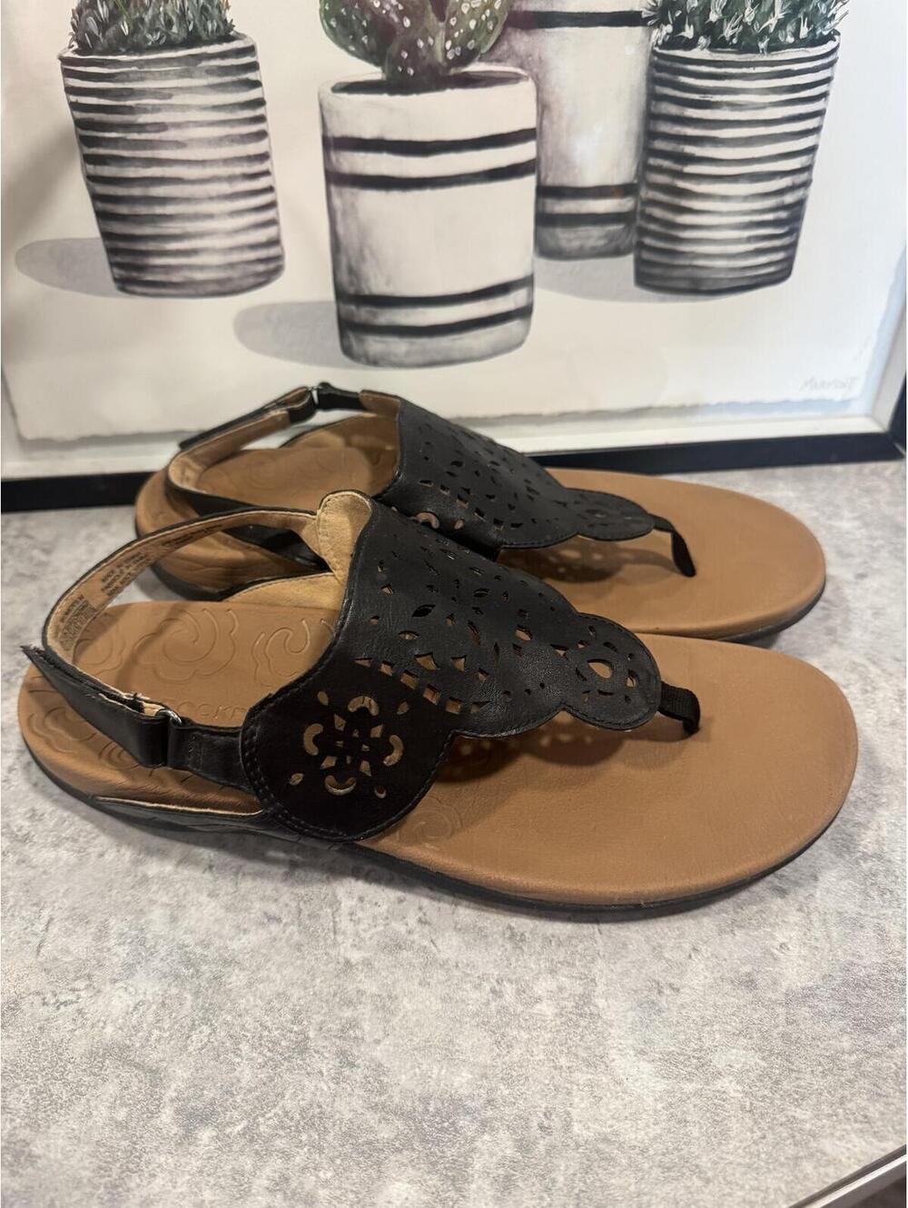 Rockport Women's Black Sandals – Slide/Sandal Style – Size 10